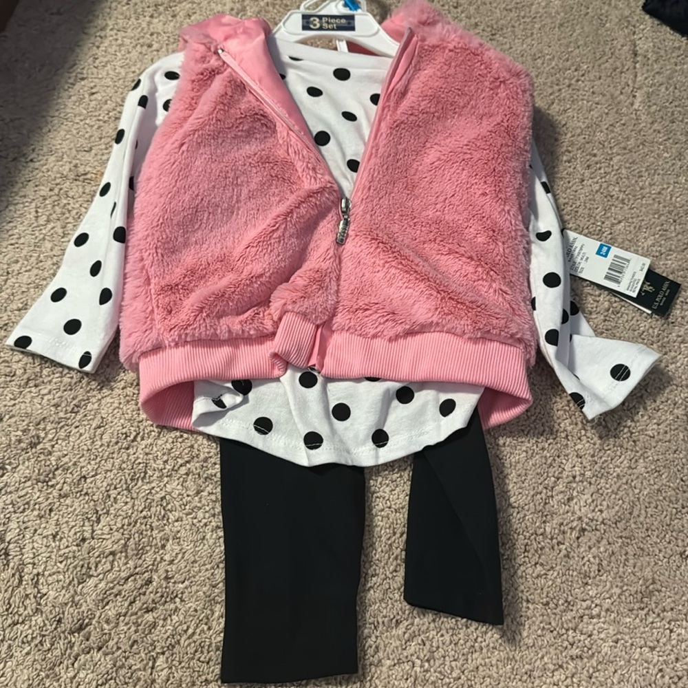 3 piece girls 24 months polo outfit